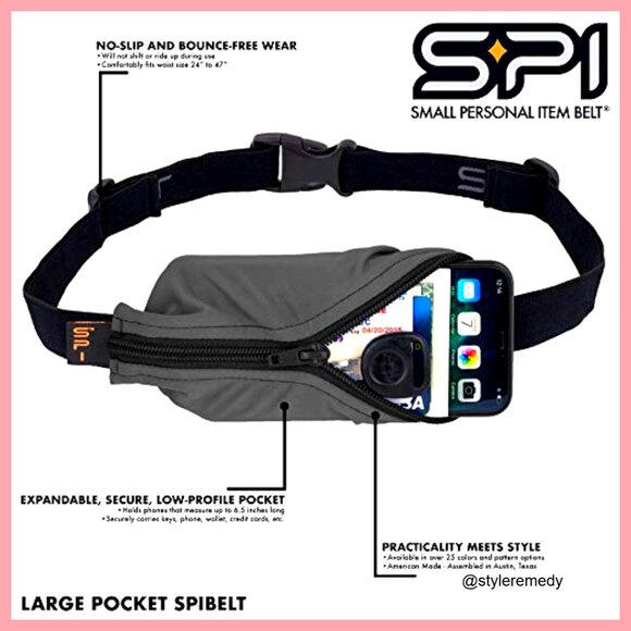 Running Belt with Expandable Pocket, Adjustable Waist, No-Bounce Fit main image 4
